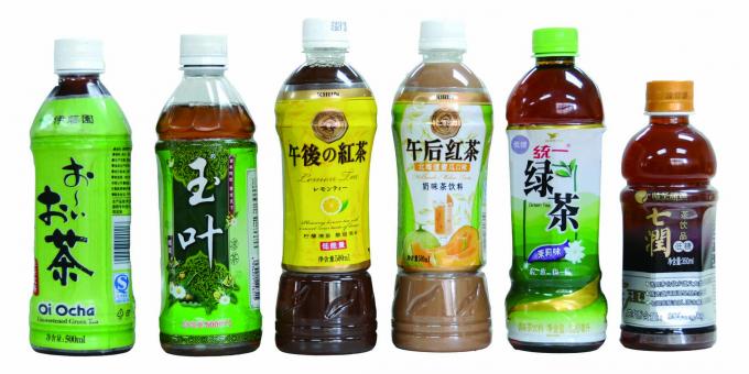 礦泉水兩側瓶自動收縮套標貼標機