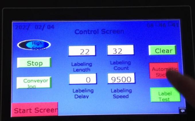 帶轉盤的物體檢測魔術眼自動雙面不干膠貼標機