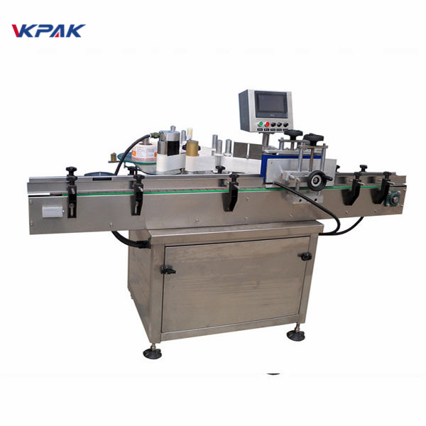 SUS304伺服電機自動圓瓶貼標機PLC控制