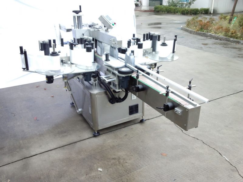 中國橢圓形袋子和瓶子標籤不干膠標籤貼標機,不干膠標籤印刷機與長輸送機供應商